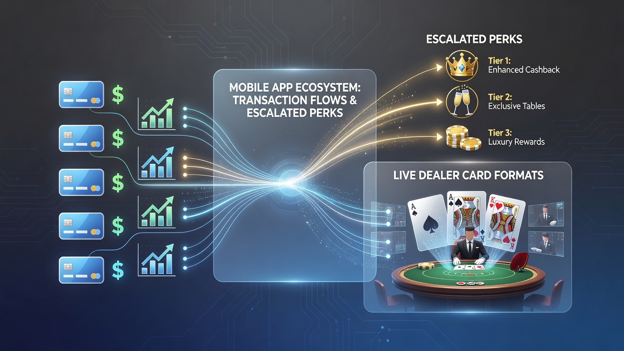 Live dealer baccarat table on mobile device showing perk indicators tied to recent transaction activity
