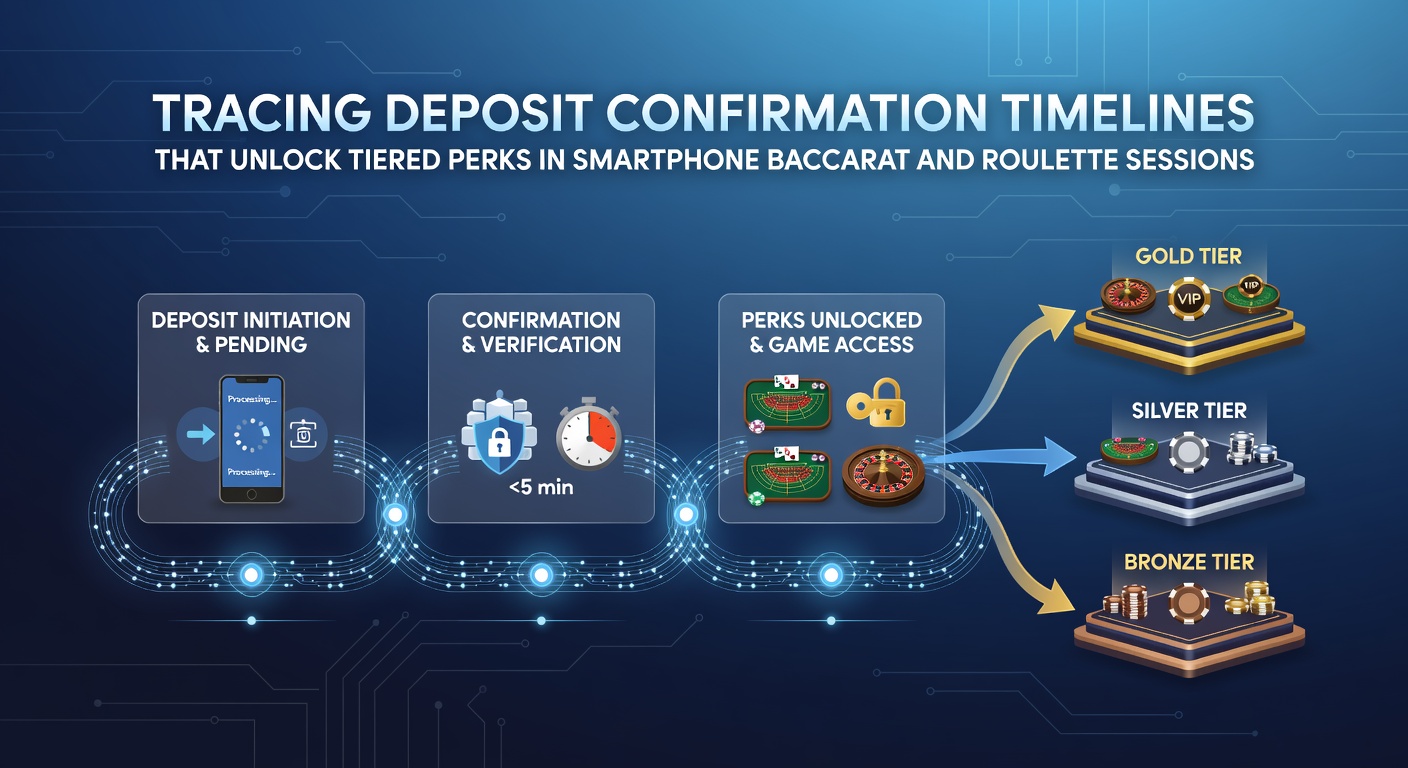 Smartphone screen displaying baccarat and roulette game interfaces with deposit confirmation notifications and loyalty tier progress indicators