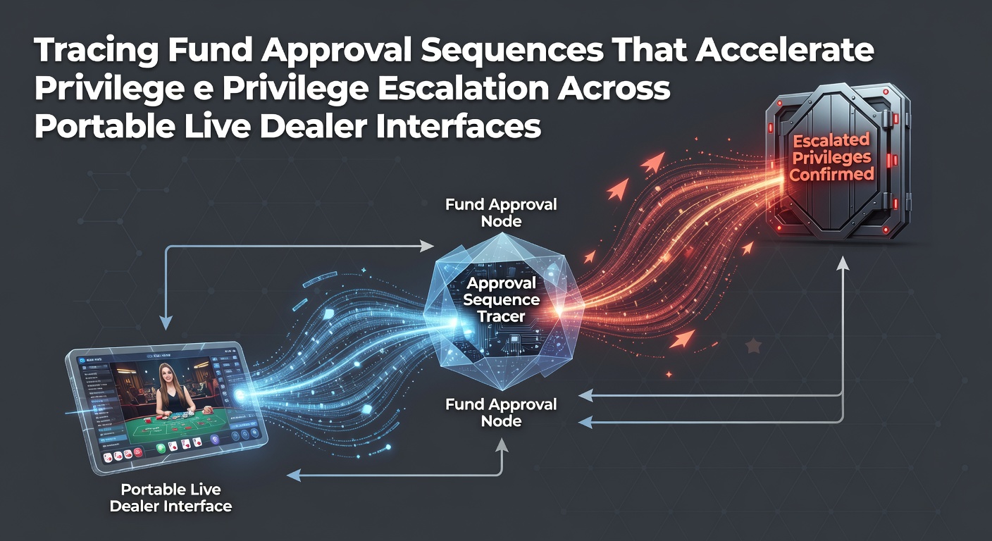 Diagram showing fund approval workflow in portable live dealer casino apps with sequence arrows and privilege tier unlocks