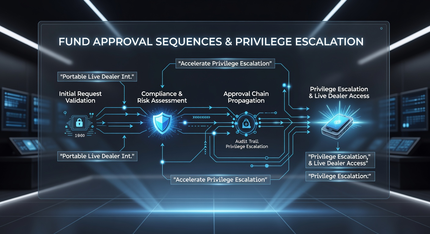 Flowchart of privilege escalation points triggered by approved deposits in live dealer mobile sessions