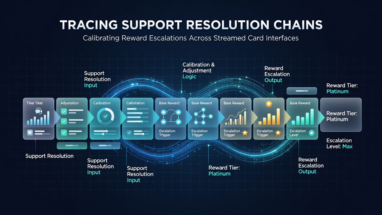 Mobile device screen displaying live card stream with integrated support resolution indicators